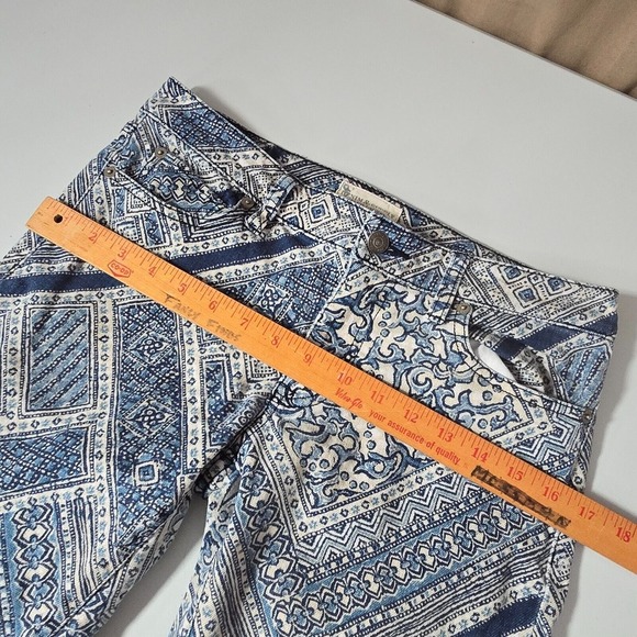 Denim Supply Ralph Lauren Jeans Womens 28 Blue Skinny Ankle Zip Aztec Boho Y2K - Picture 8 of 13